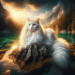 Ode au Maître Chat : un chat blanc magnifique sur un rocher contemplant la nature